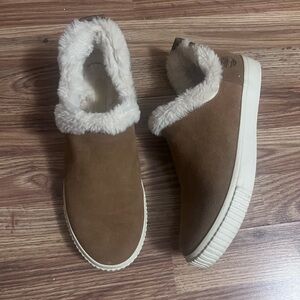 Timberland Brown Slip-On Faux-Fur Ankle Booties